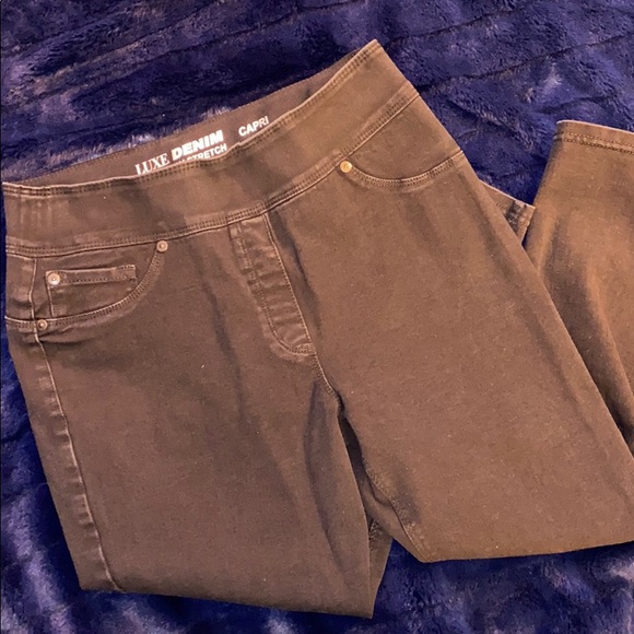 πππPETER NYGARD. WIDE BAND. CAPRIS.LUXE DENIM.STRETCH - Picture 9 of 9